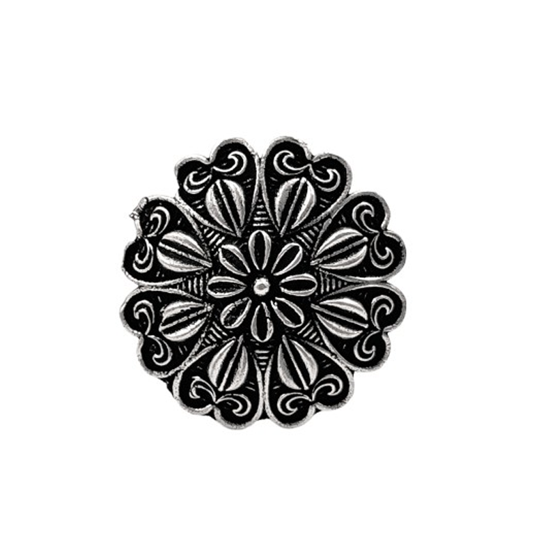 Silver-Plated Oxidised Adjustable Finger Ring